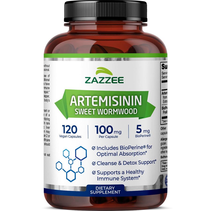 Zazzee Artemisinin Capsules, 100 mg, 120 Count