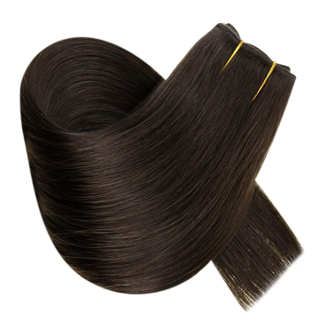 RUNATURE Wire Hair Extensions Straight, Dark Brown, 20 Inch 100g
