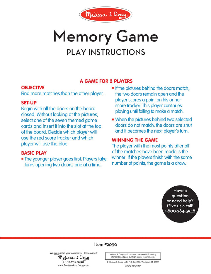 Melissa & Doug Flip to Win Travel Memory Game, Multi, 7 Count