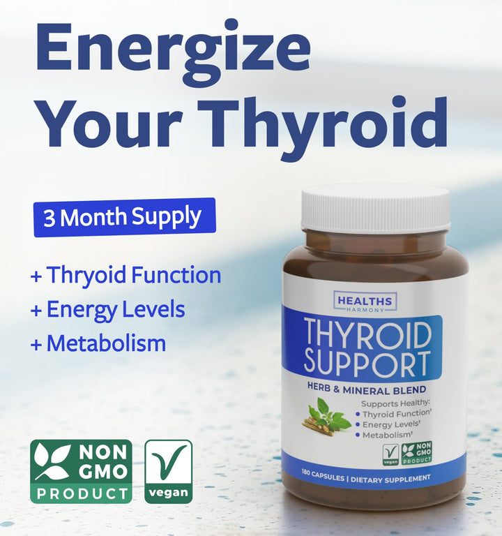 Healths Harmony Thyroid Support With Iodine, 180 Count