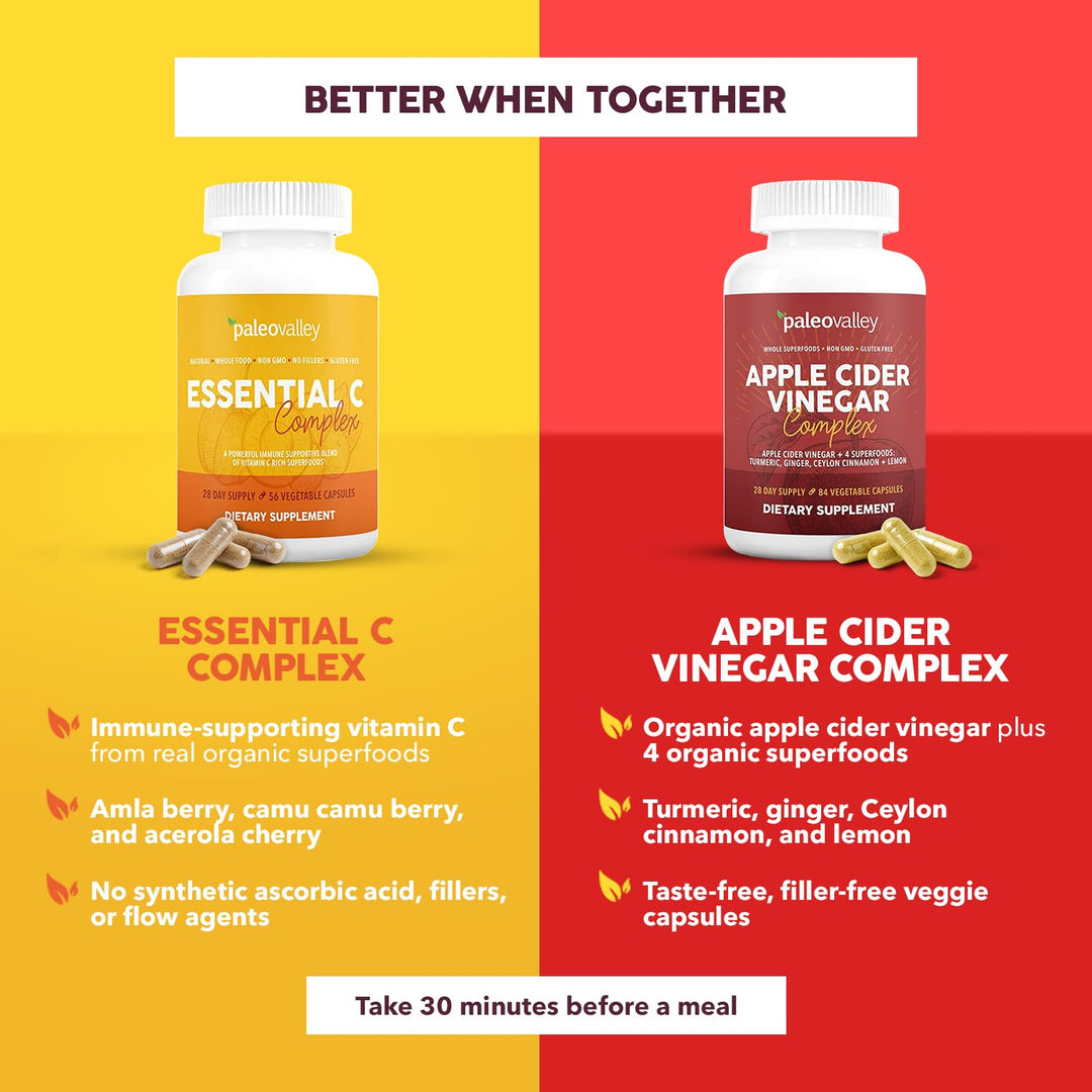 Paleovalley Essential C Complex Vitamin C Supplement, 450 mg, 1 Count