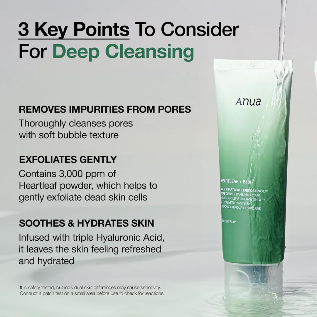 ANUA Heartleaf Quercetinol Pore Deep Cleansing Foam, 150 ml