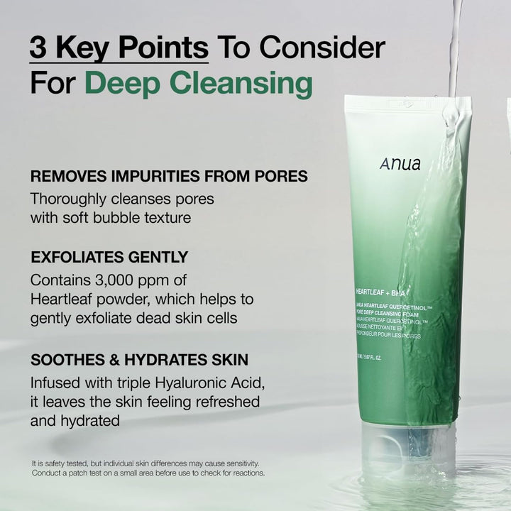 ANUA Heartleaf Quercetinol Pore Deep Cleansing Foam, 150 ml