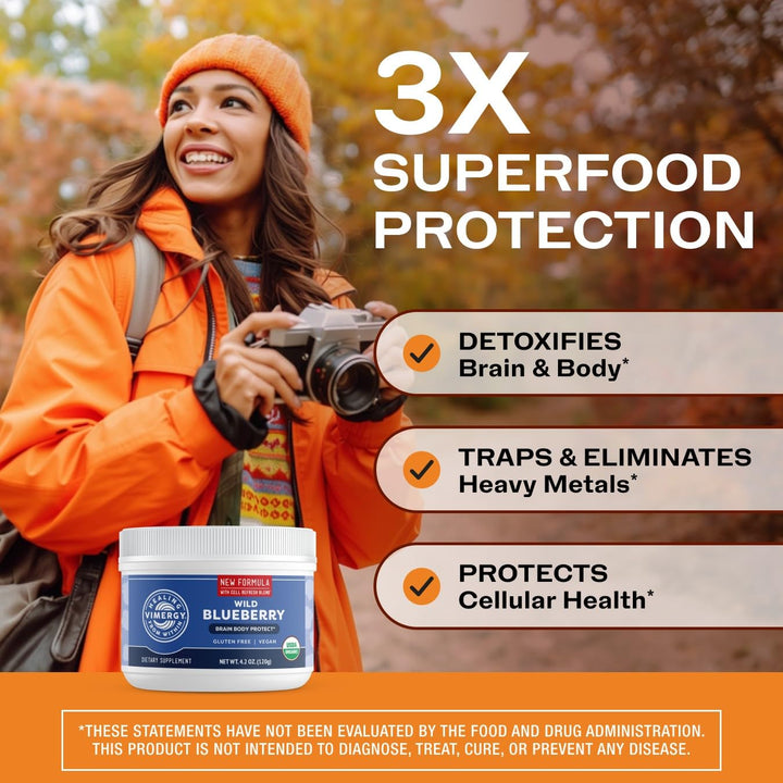 Vimergy Wild Blueberry Supplement Powder, 120 g