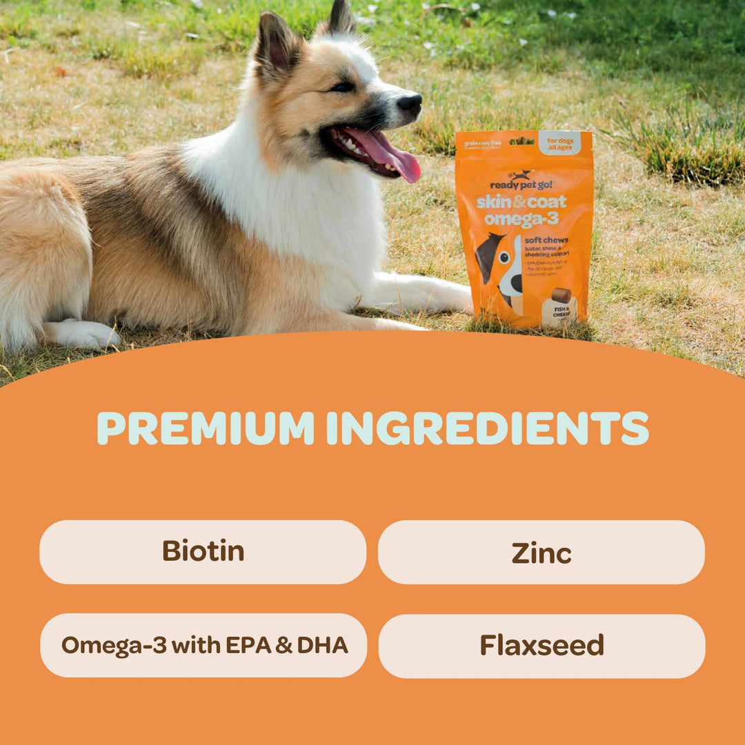 Ready Pet Go! Omega 3 Dog Supplement, 90 Count