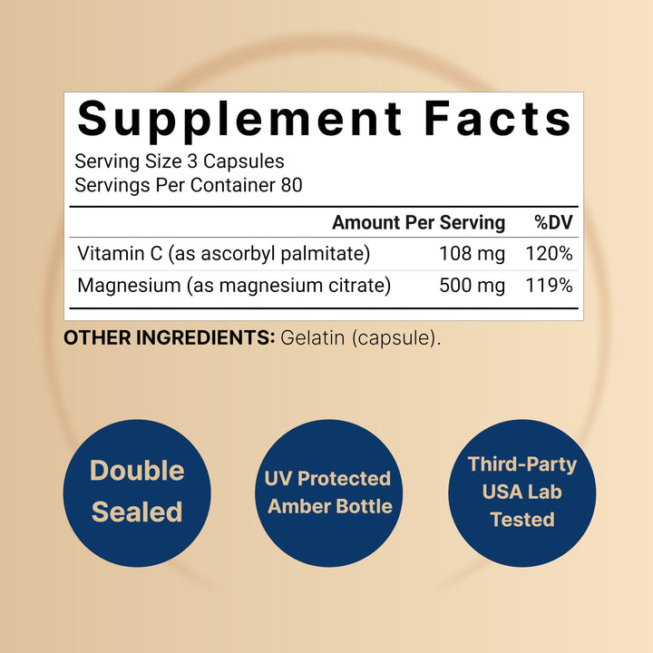 NatureBell Magnesium Citrate 500mg, 240 Count