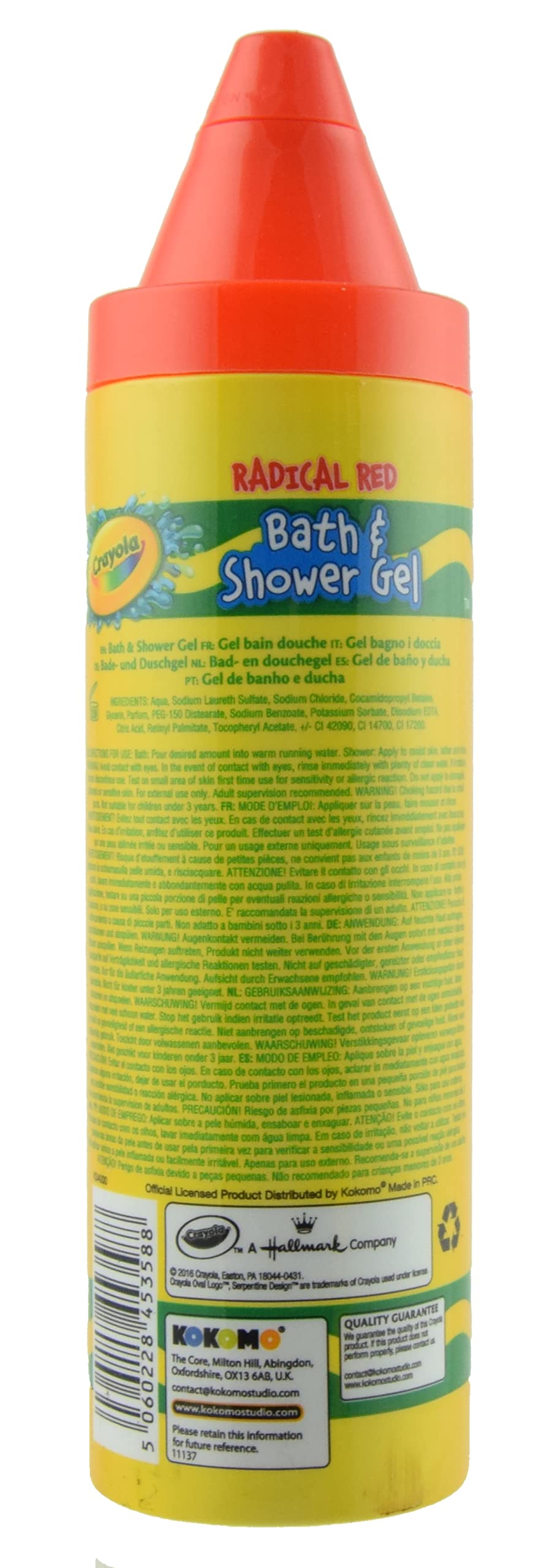 Crayola Bath And Shower Gel, Cherry Red, 400 ml