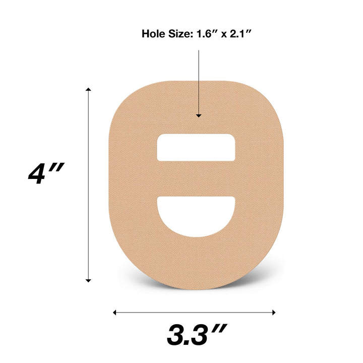 SIMPATCH Adhesive Patch for Omnipod with Strap, Tan, 25 Count