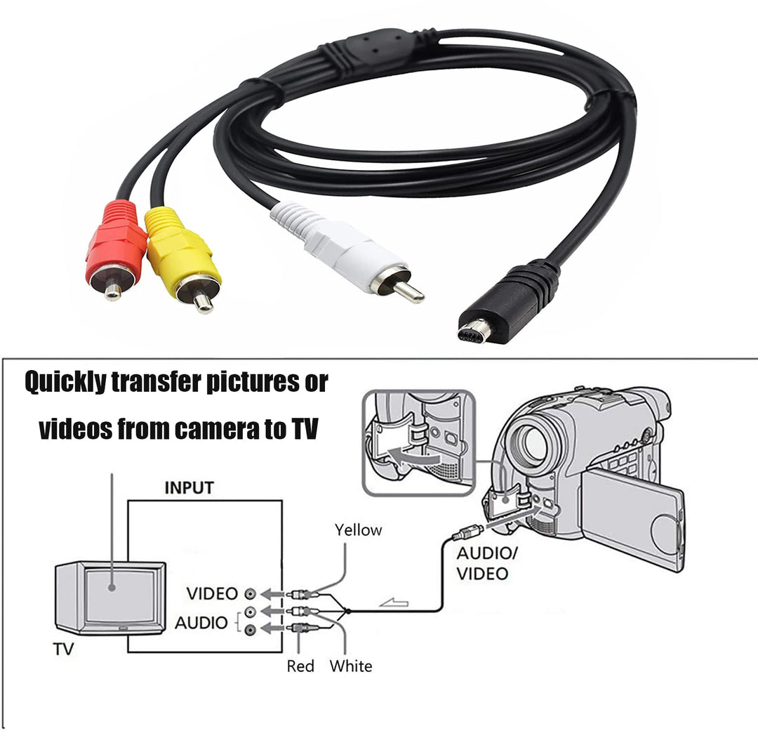 Tobysome Replacement AV Cable for Sony Handycam, 1.2 m
