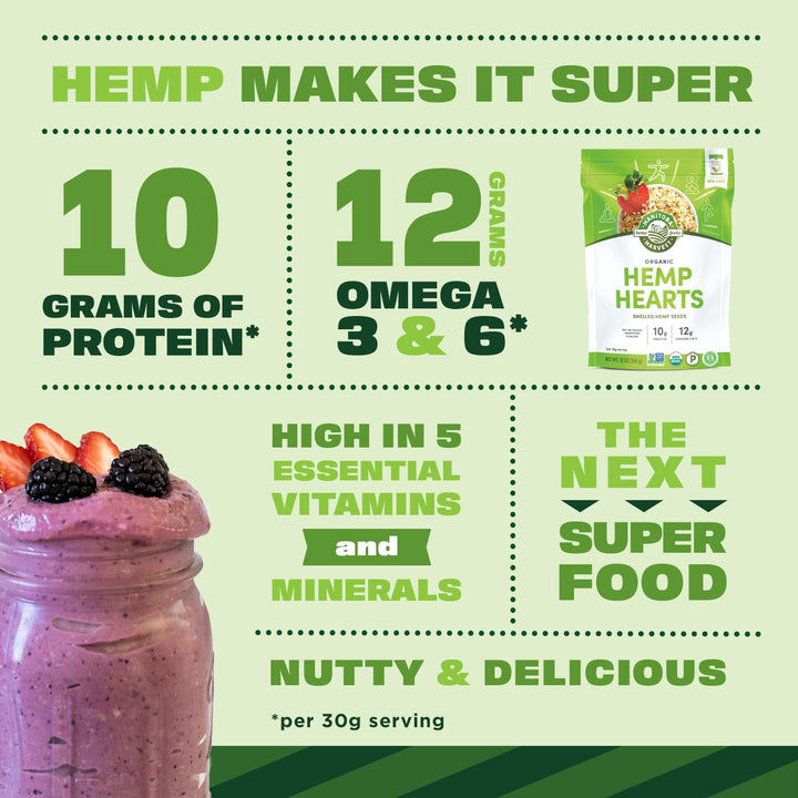Manitoba Harvest Organic Hemp Hearts Shelled Seeds, 7 oz