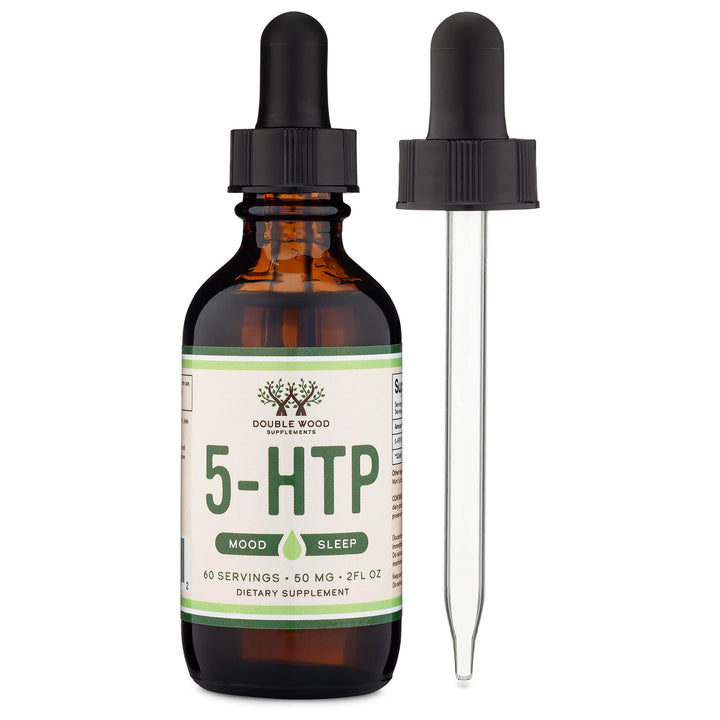 Double Wood Supplements 5-HTP Liquid Drops, 50 mg, 60 Count