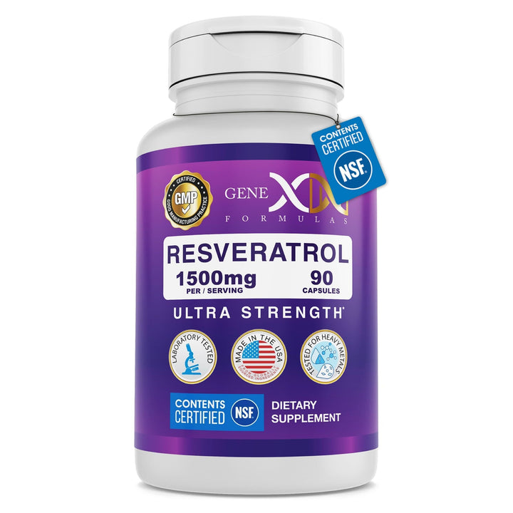 Genex Formulas Resveratrol Supplement, 1500 mg, 90 Count