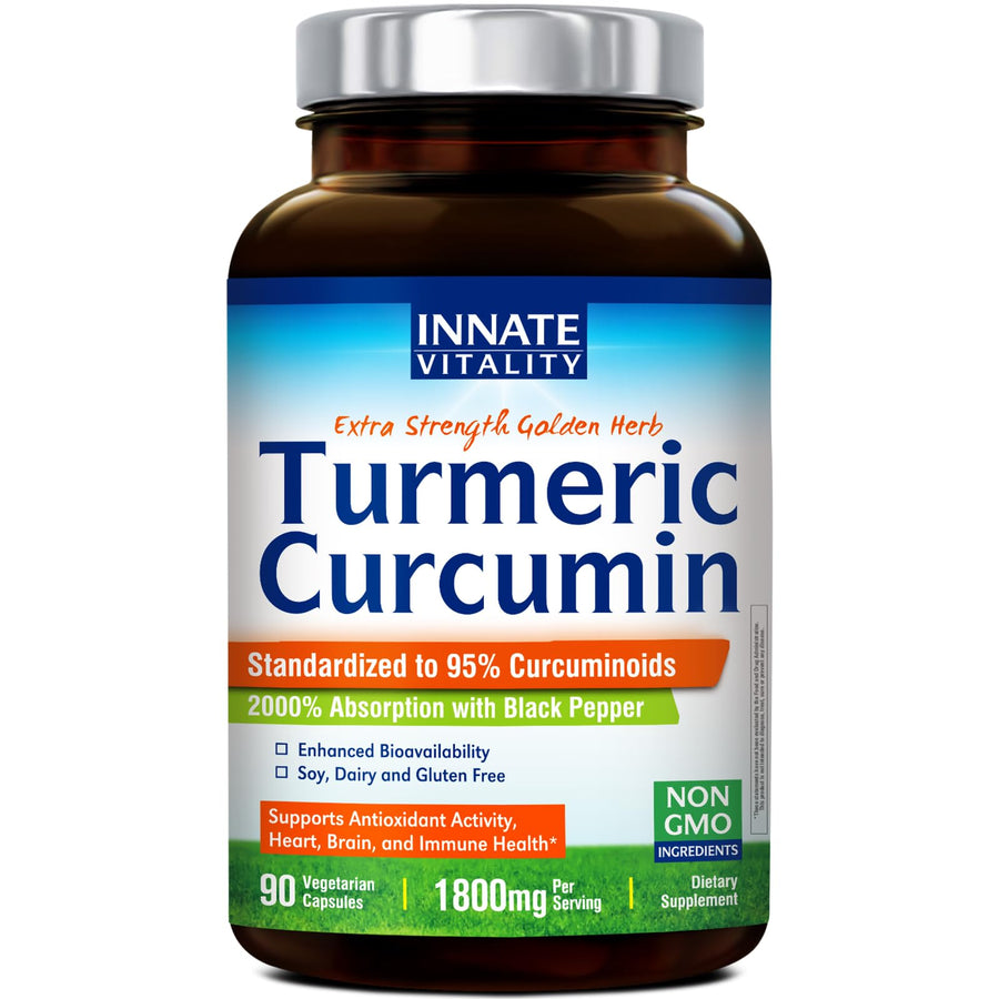 Innate Vitality Turmeric Curcumin, 1800 mg, 90 Count