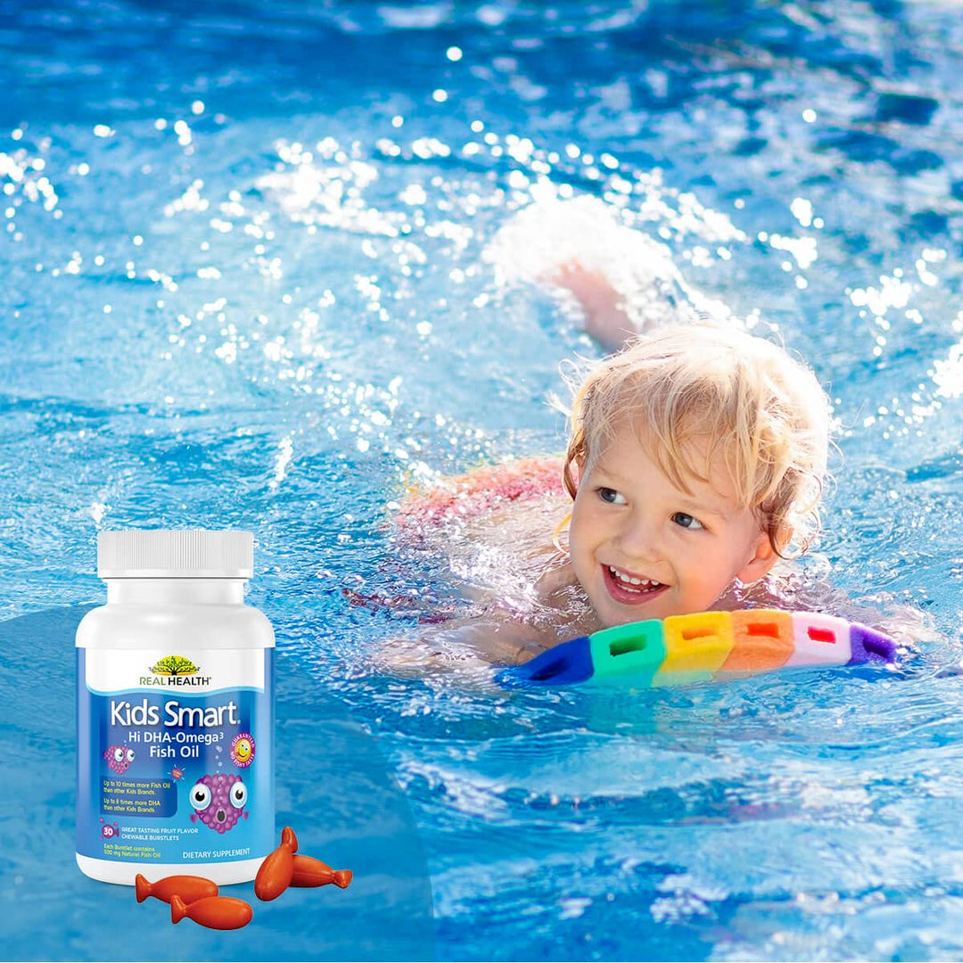 Real Health Kids Smart Hi DHA Omega 3 Fish Oil, Berry, 30 Count