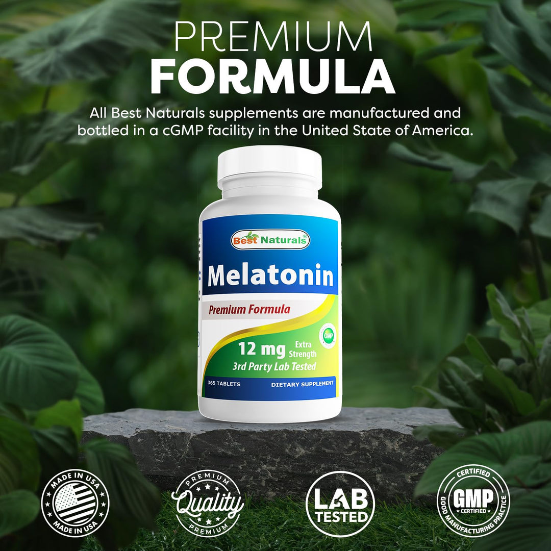 Best Naturals Melatonin 12 mg, 365 Count