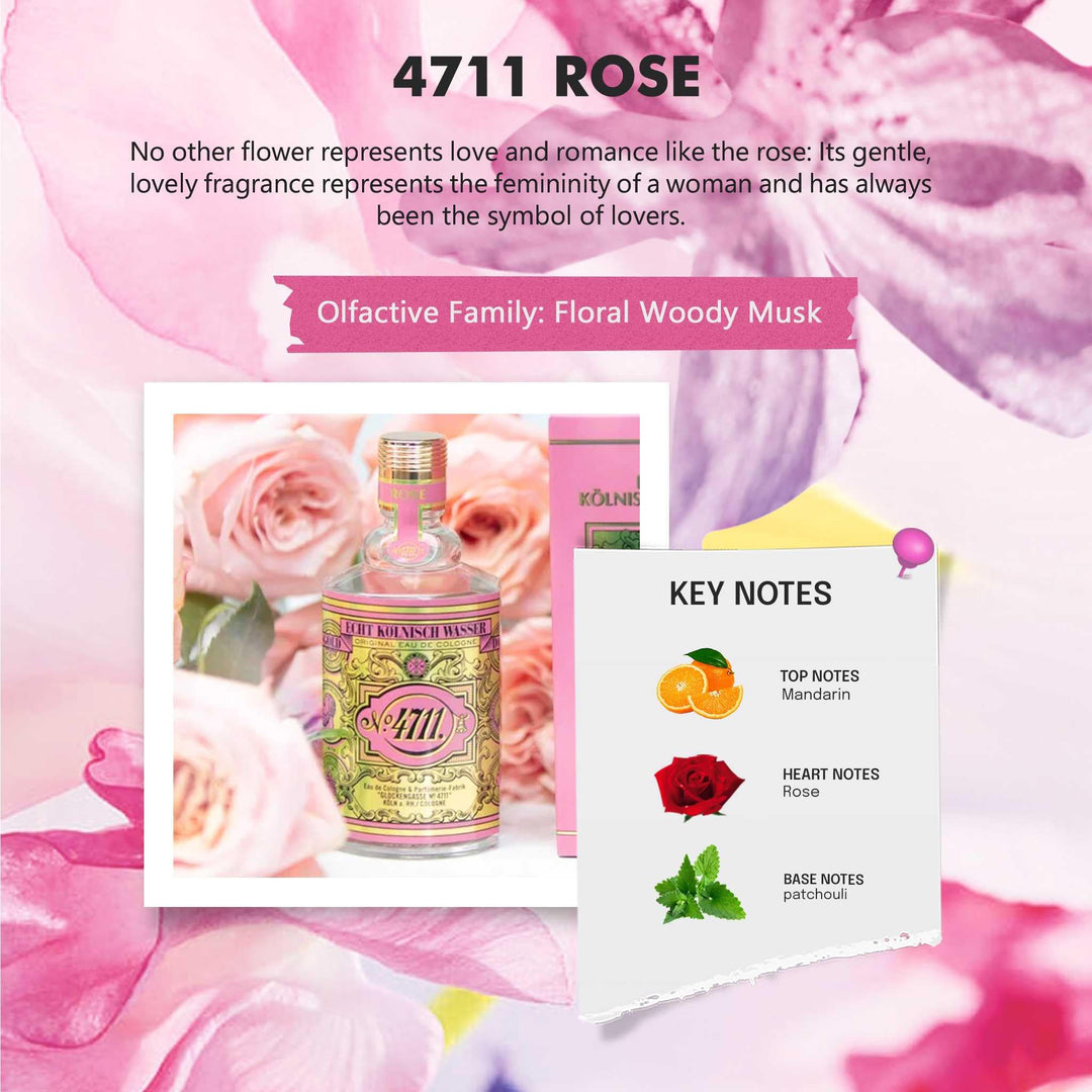 4711 Rose Eau de Cologne Spray, 3.4 fl oz