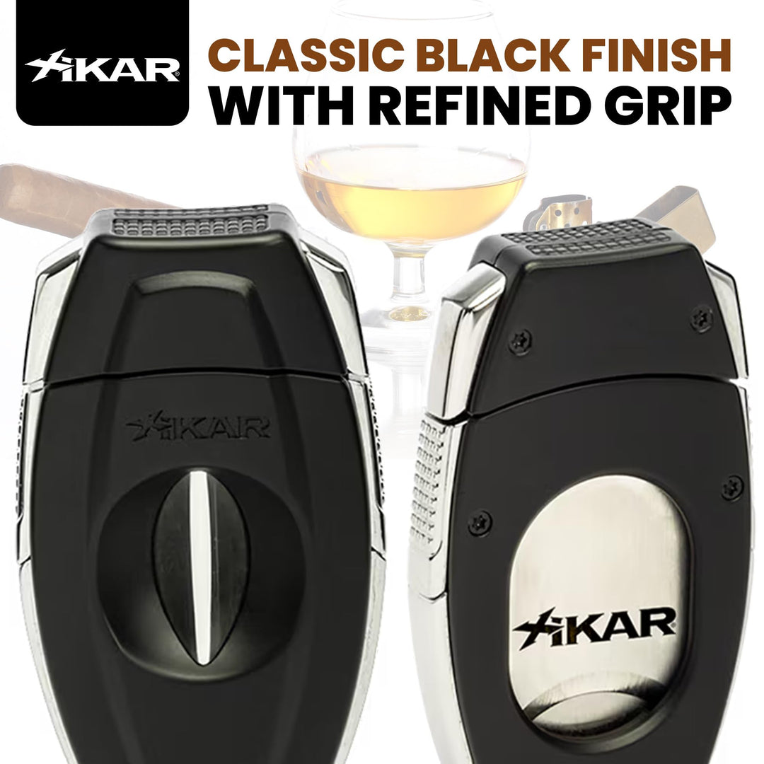 Xikar Flip Dual Cigar Cutter, Black