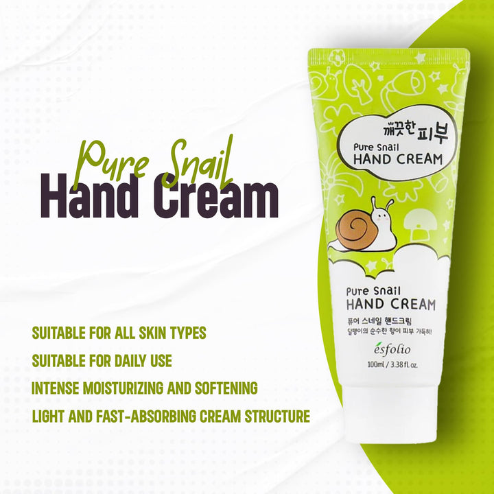 esfolio Pure Snail Hand Cream, 100 ml