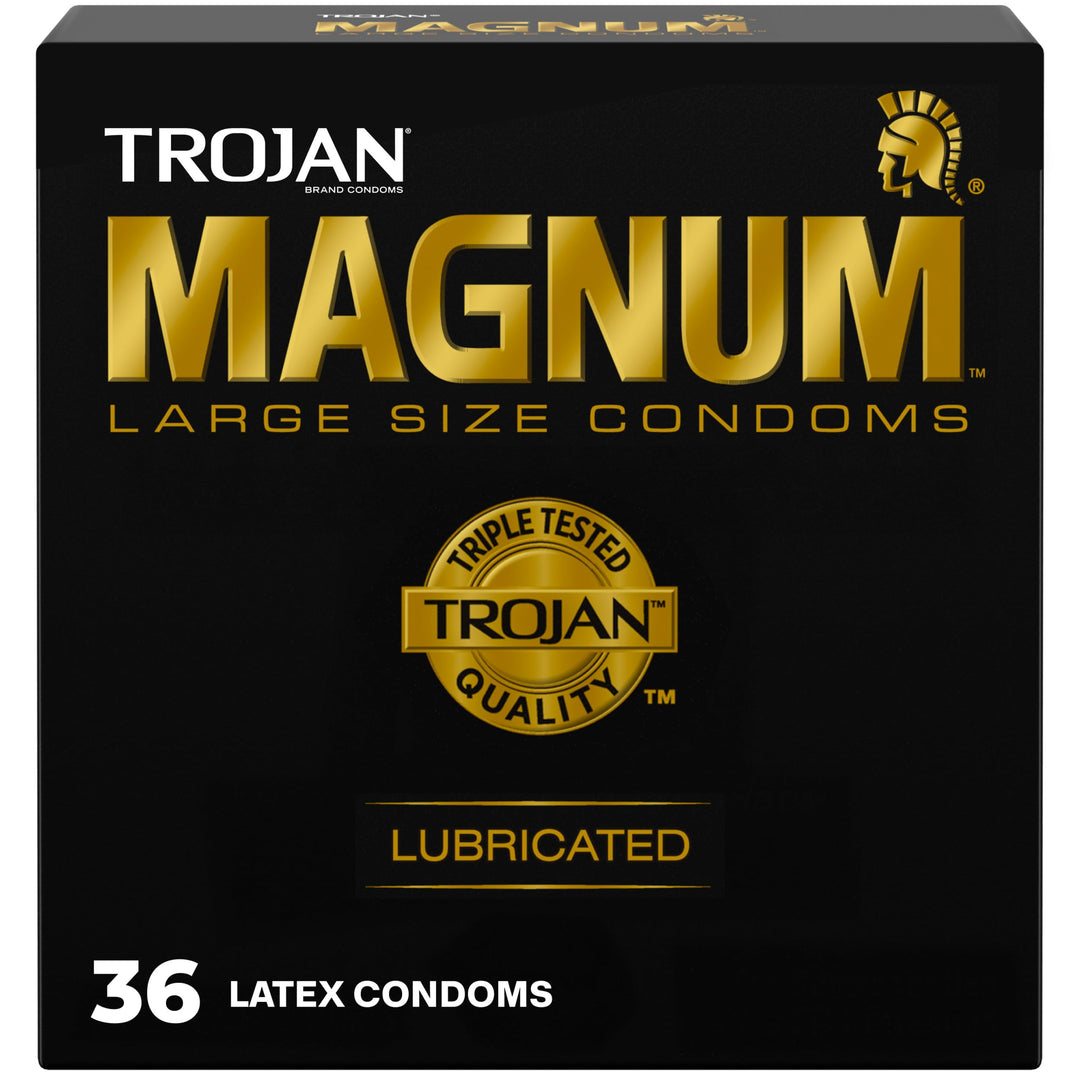 TROJAN Magnum Large Size Lubricated Condoms, 36 Count