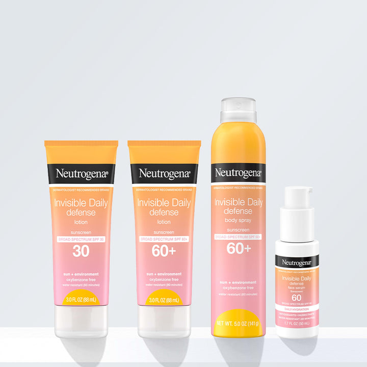 Neutrogena Invisible Daily Defense Sunscreen Lotion, SPF 60+, 3 fl oz