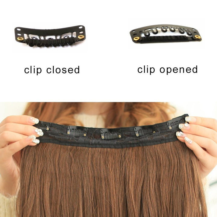 REECHO Curly Wave Clip-In Synthetic Hair Extensions, 25H613, 20 in, 4.5 oz, 1 Count