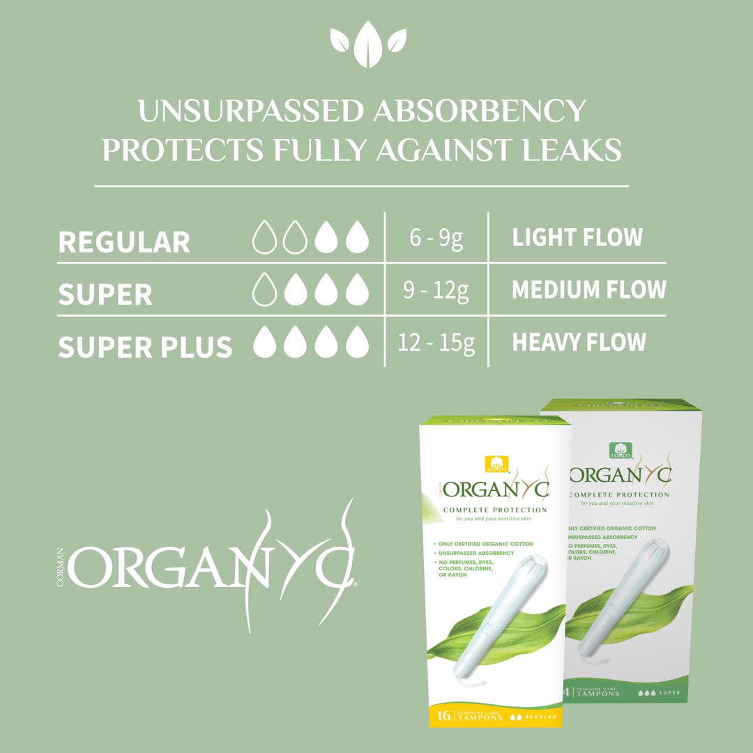 Organ(y)c Cotton Tampons With Applicator, Regular, 16 Count