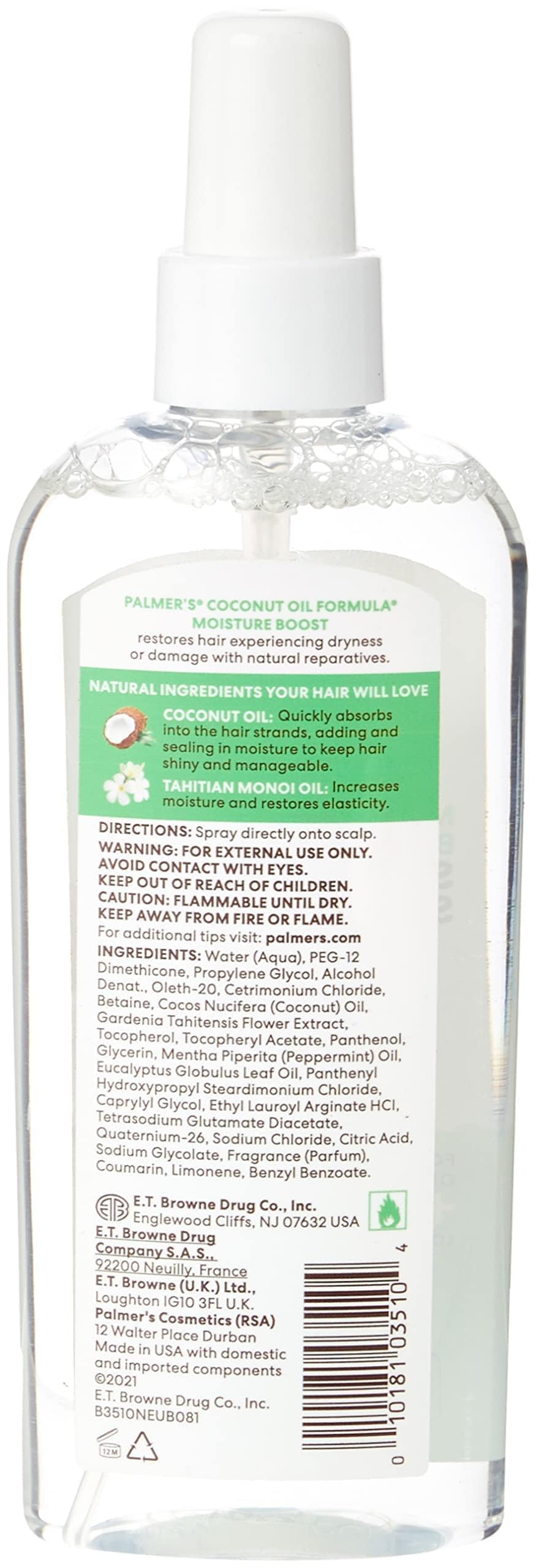 Palmer's Coconut Oil Strong Roots Spray, 5.1 fl oz