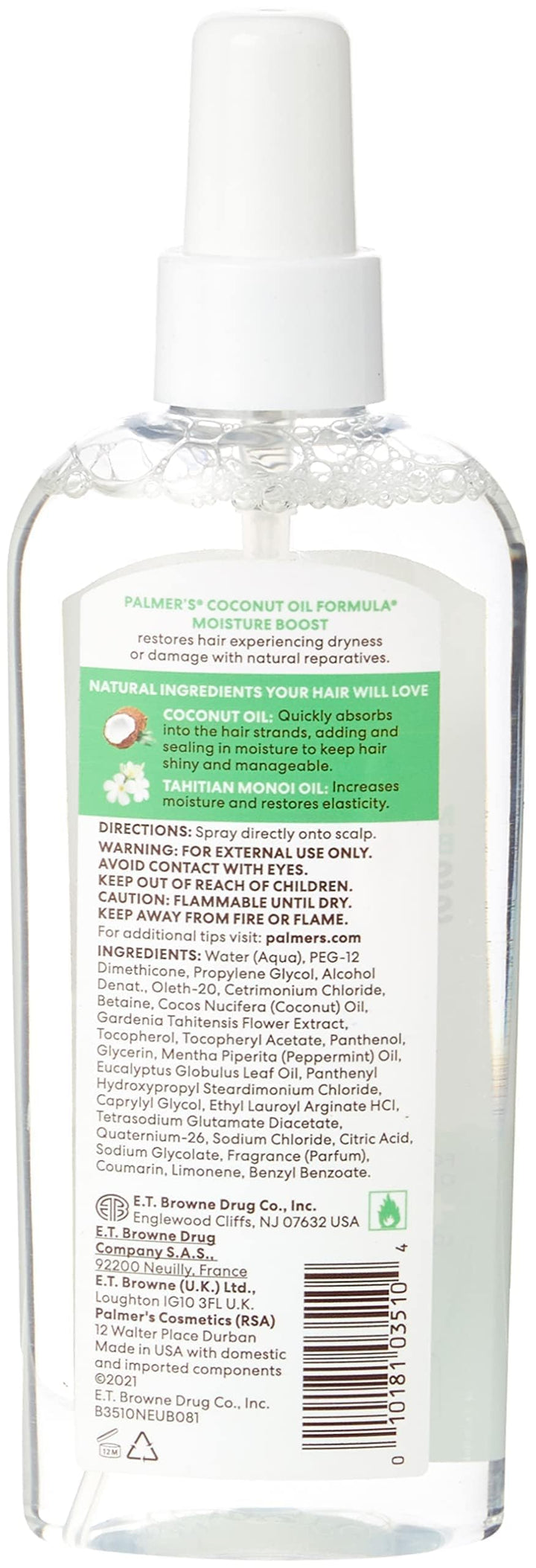 Palmer's Coconut Oil Strong Roots Spray, 5.1 fl oz