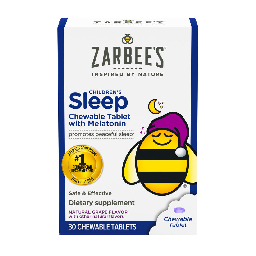 Zarbee's Naturals Children's Sleep with Melatonin Supplement, Grape, 30 Count