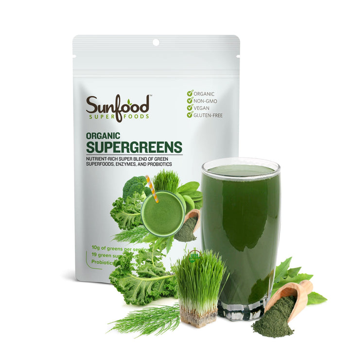 Sunfood SUPER FOODS Supergreens Organic, 8 oz