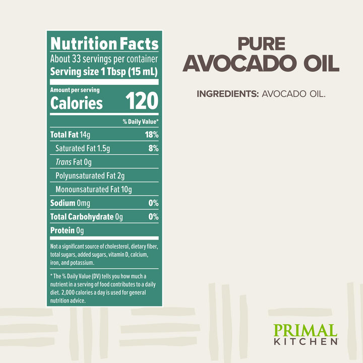 Primal Kitchen Avocado Oil, 16.9 fl oz