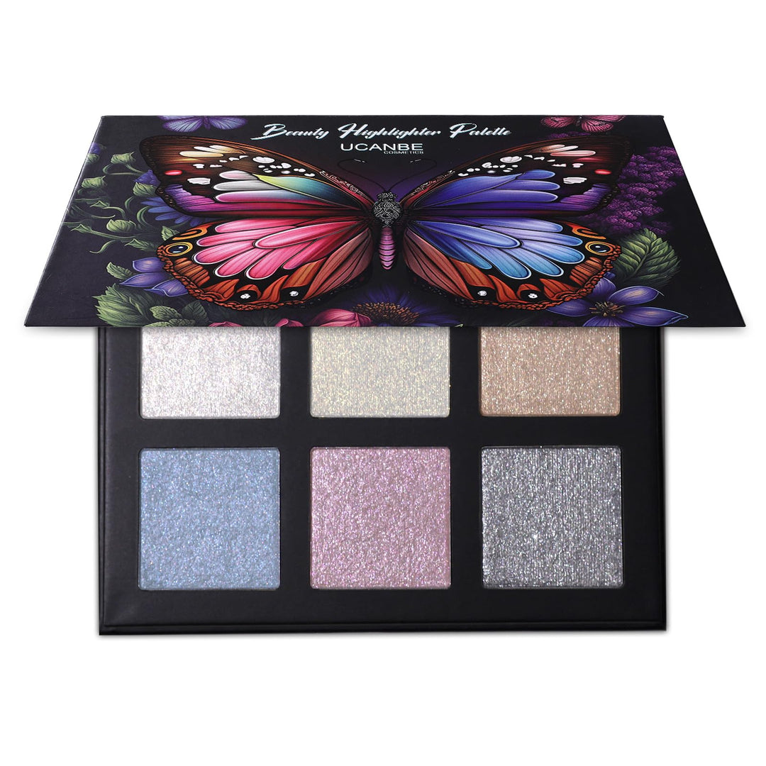 UCANBE Highlighter Makeup Palette, 6 Count