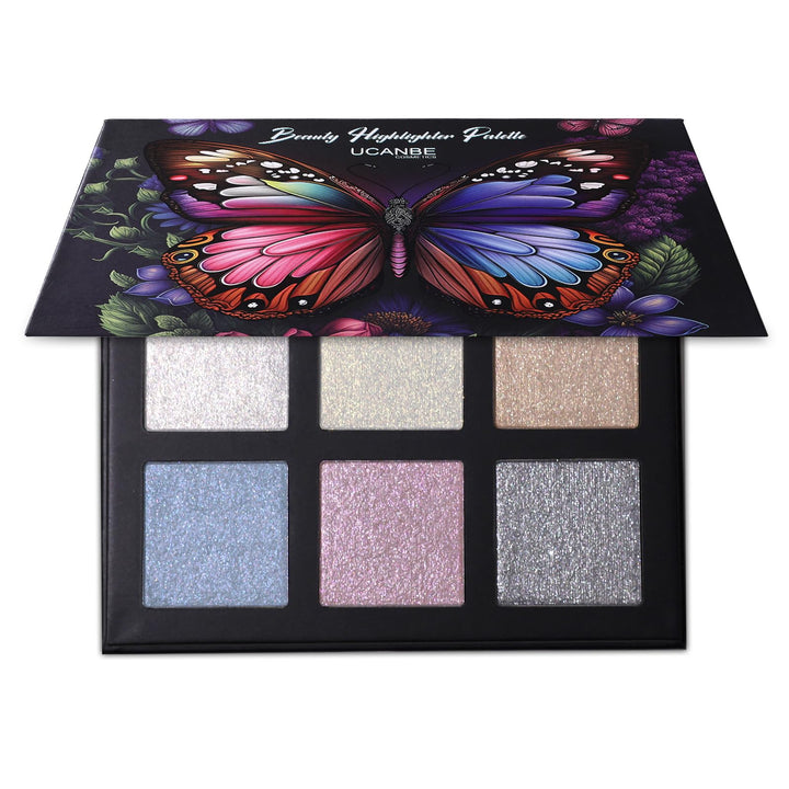 UCANBE Highlighter Makeup Palette, 6 Count