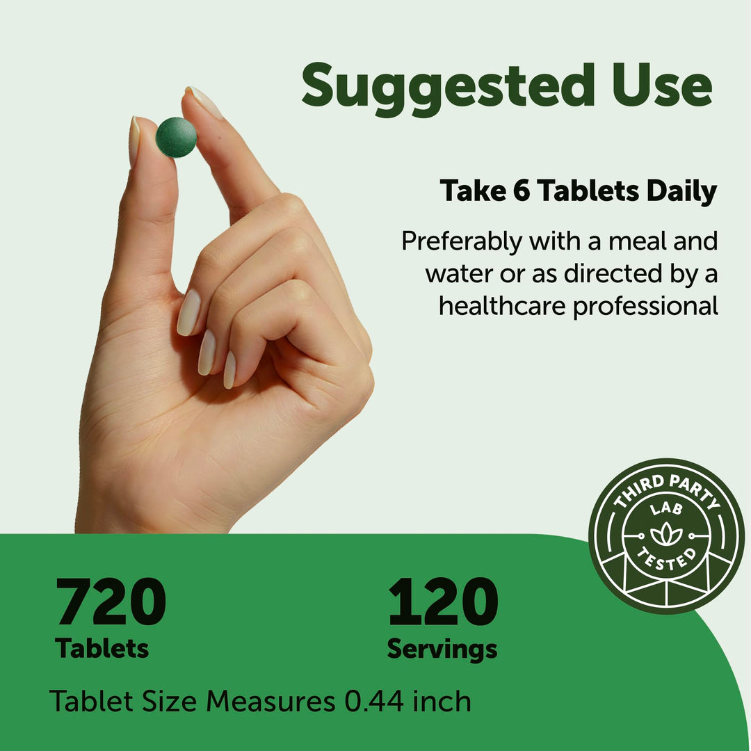Micro Ingredients Organic Spirulina Tablets, 720 Count