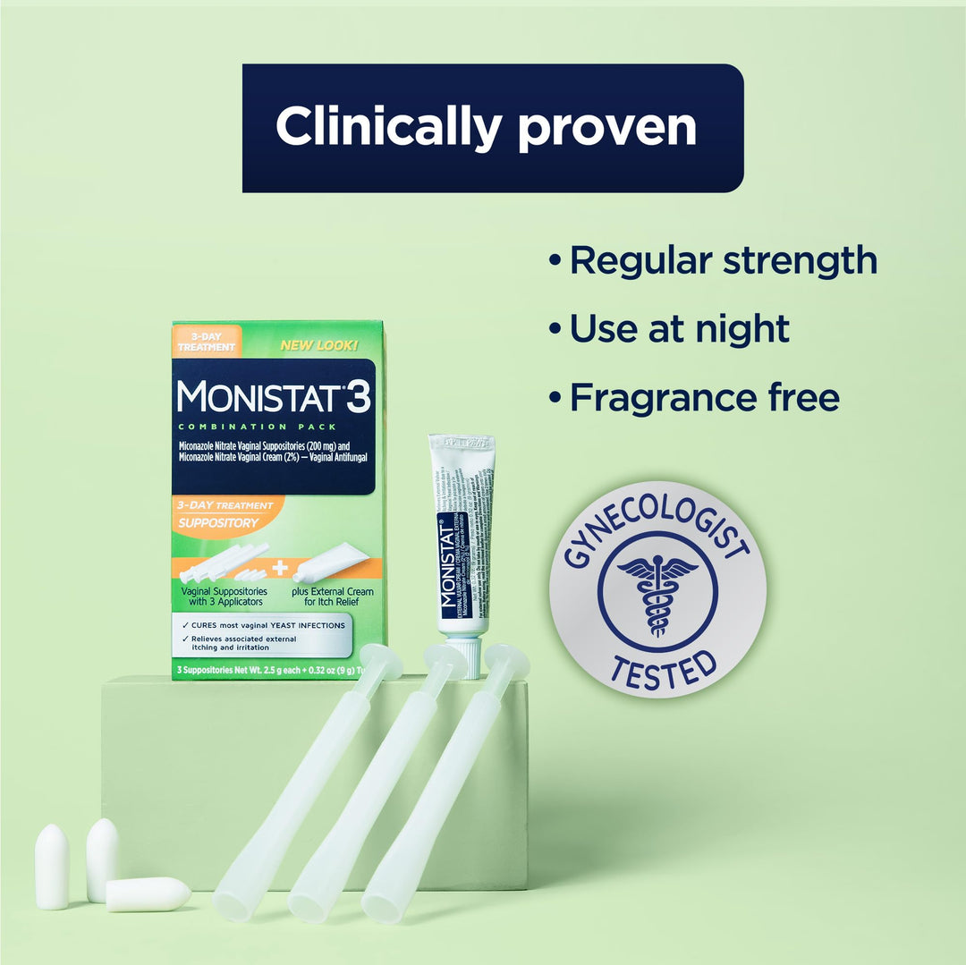 Monistat 3-Day Yeast Infection Treatment, 7 Count