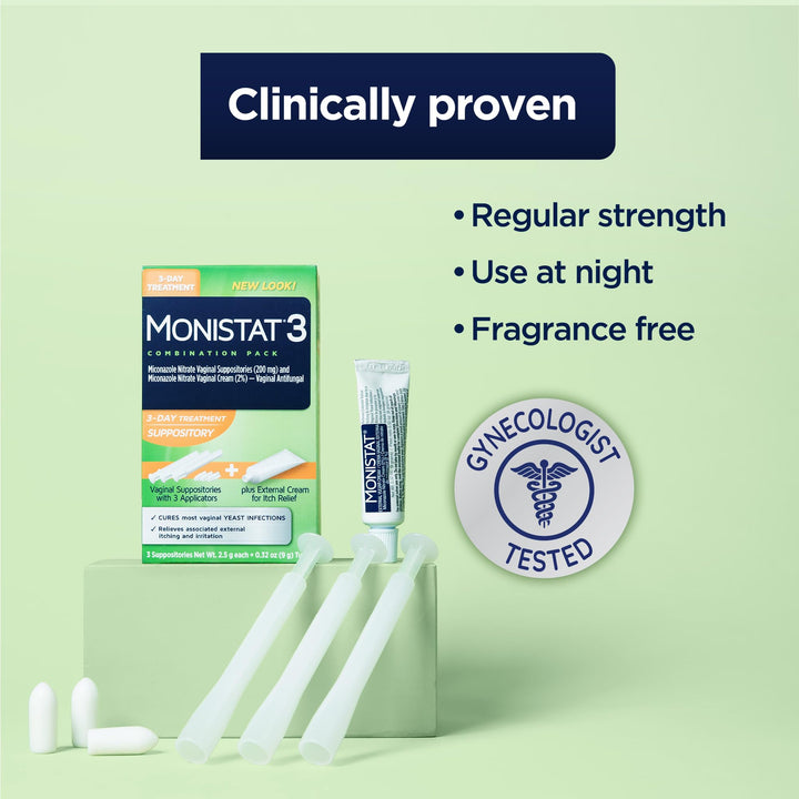 Monistat 3-Day Yeast Infection Treatment, 7 Count