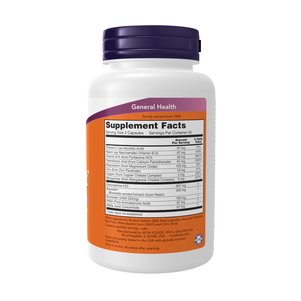 NOW Joint Support Glucosamine Boswellin, 90 Count