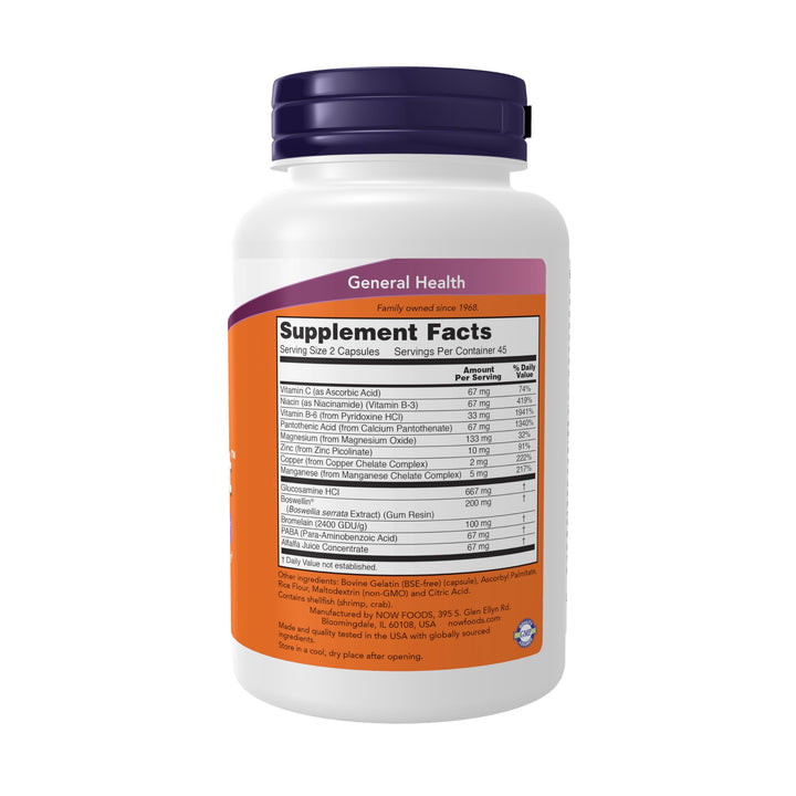 NOW Joint Support Glucosamine Boswellin, 90 Count