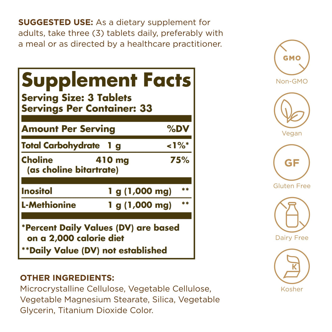 Solgar Lipotropic Factors Tablets, 100 Count