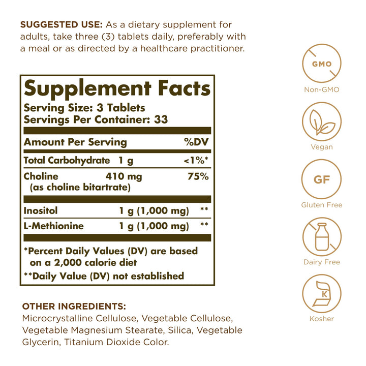 Solgar Lipotropic Factors Tablets, 100 Count