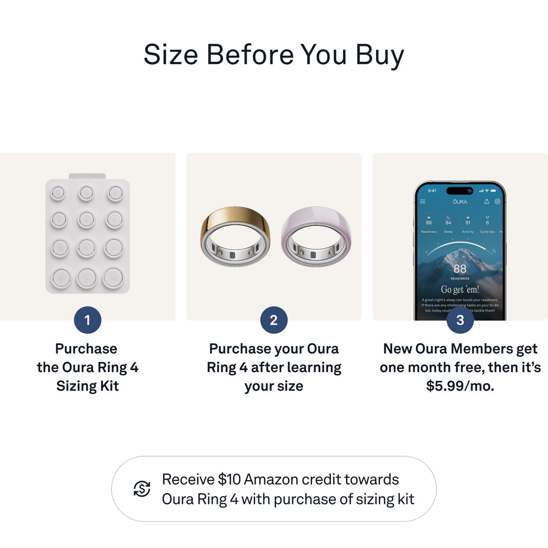 OURA Ring 4 Sizing Kit, Size Before You Buy