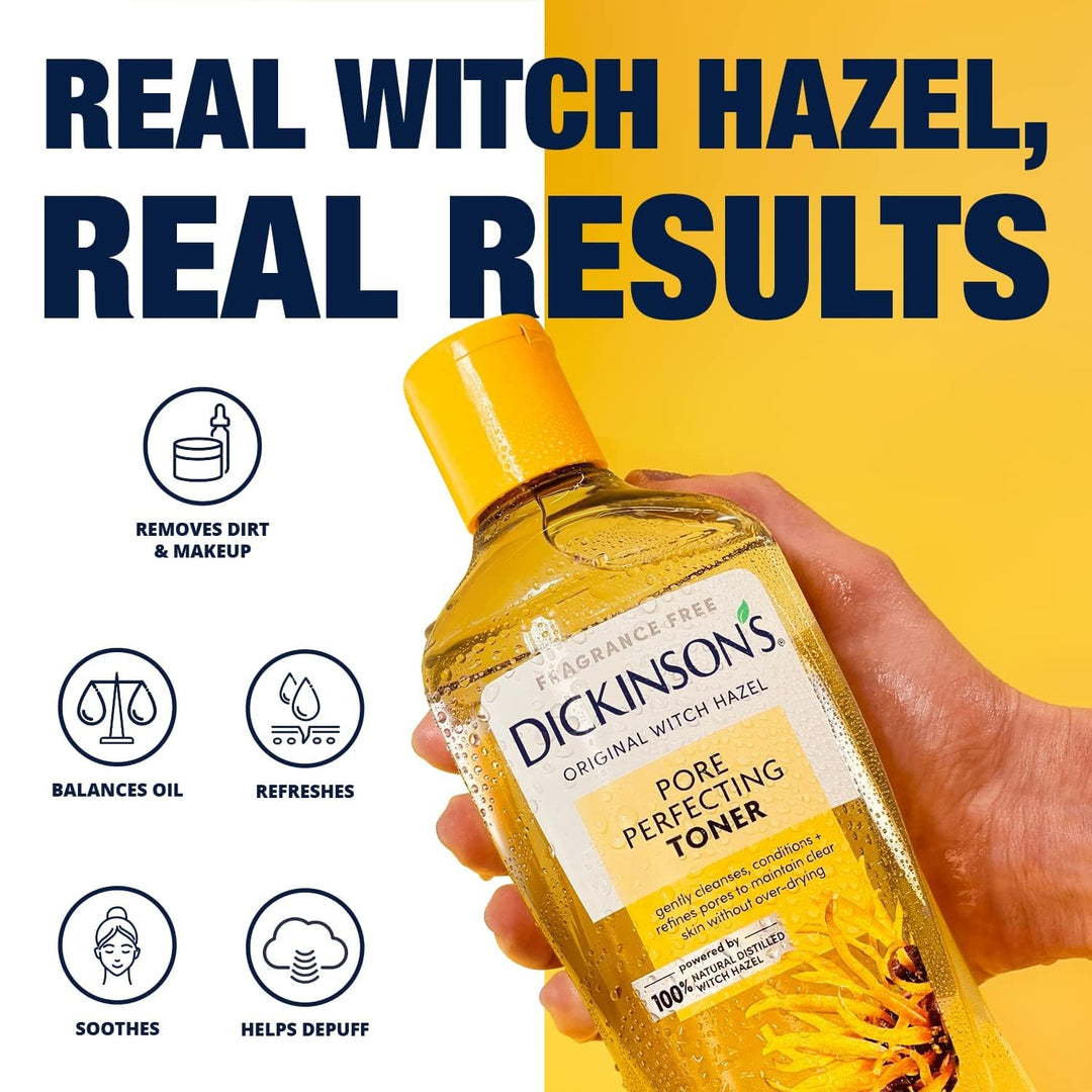Dickinson's Original Witch Hazel Pore Perfecting Toner, Fragrance Free, 16 oz