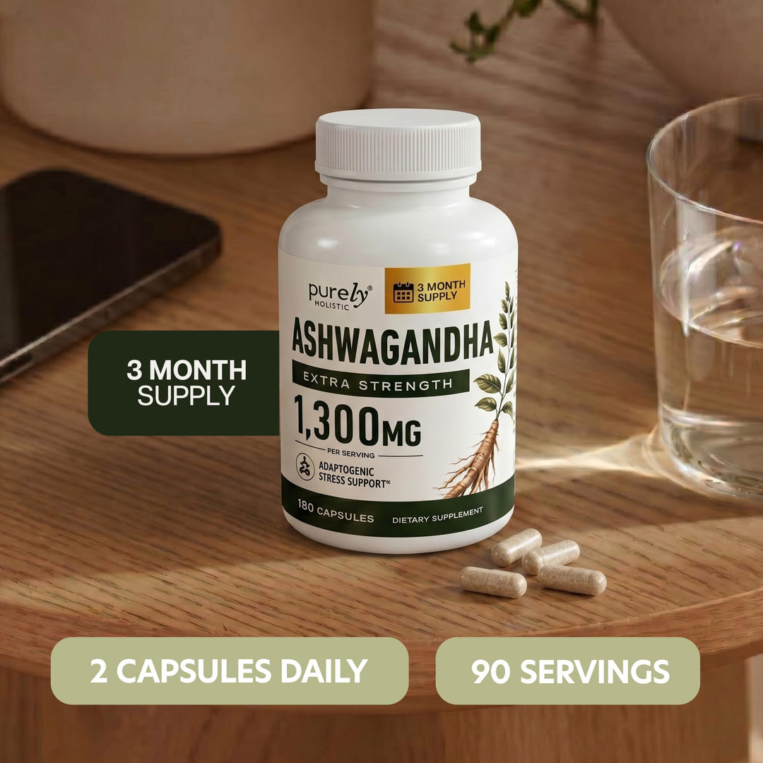 Purely Holistic Ashwagandha Capsules, 180 Count