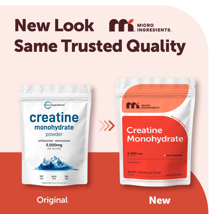 Micro Ingredients Creatine Monohydrate Powder, Unflavored, 1 kg