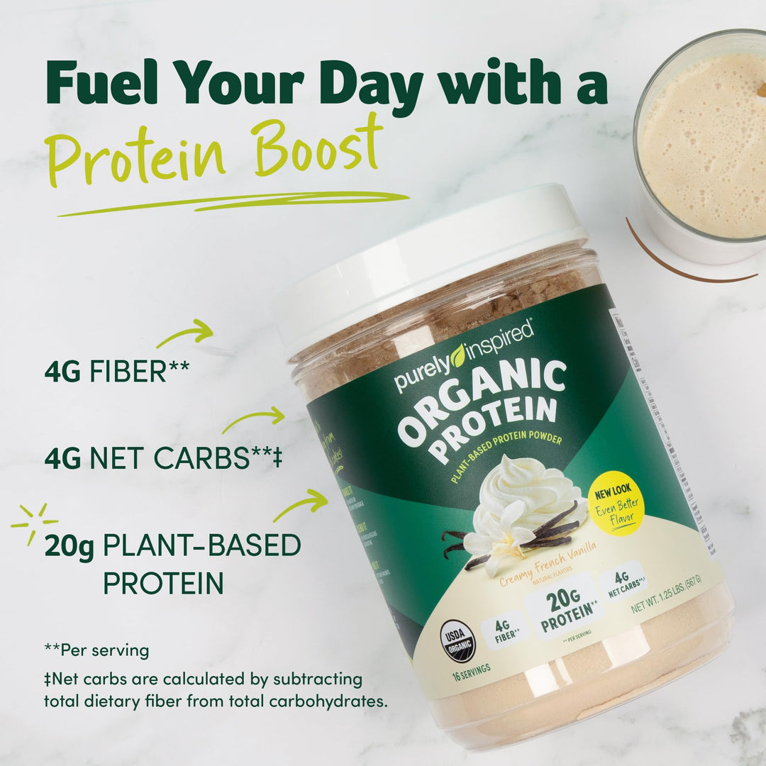 Muscletech Purely Inspired Organic Plant Protein Powder, Vanilla, 1.5 lb