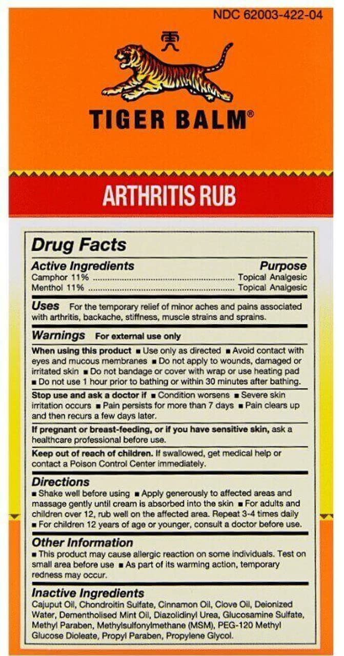 Tiger Balm Arthritis Rub