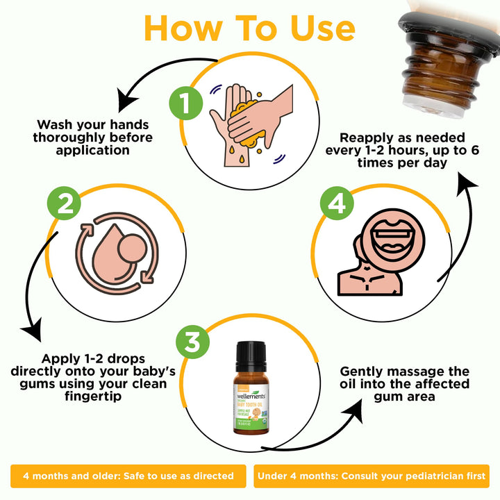 Wellements Organic Baby Tooth Oil, 0.5 fl oz