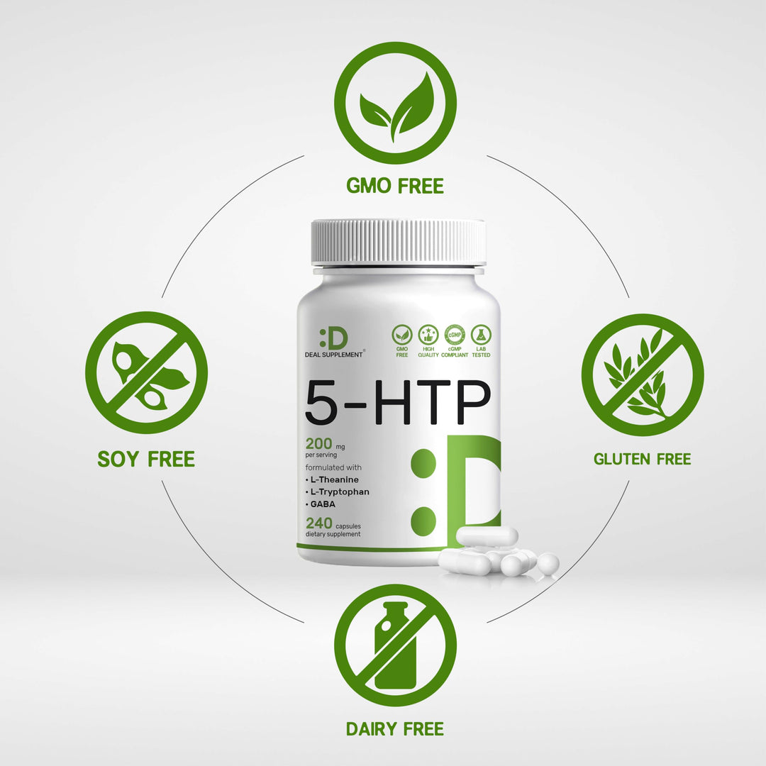 Eagleshine Vitamins 5-HTP Capsules, 200 mg, 180 Count