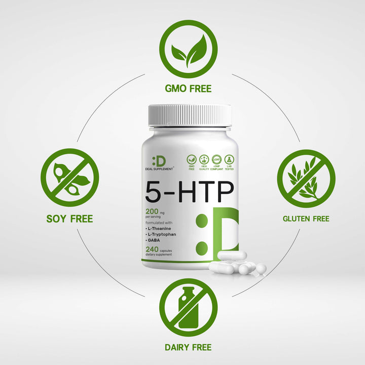 Eagleshine Vitamins 5-HTP Capsules, 200 mg, 180 Count