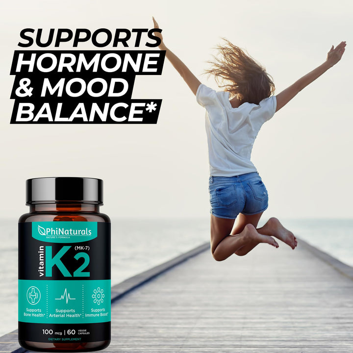 PhiNaturals Vitamin K2 MK-7, 100 mcg, 60 Count
